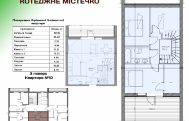 Продаж 3к, двохрівнева квартира 92 м2 з терасою Боярка – Білогородка АКЦІЯ